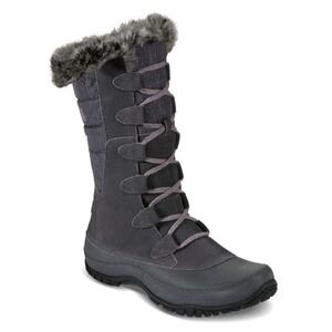 The North Face Boots Women Sz 7 Grey Nuptse Purna Winter Snow Primaloft Insulate